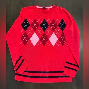 Talbot Lightweight Argyle Sweater - size medium